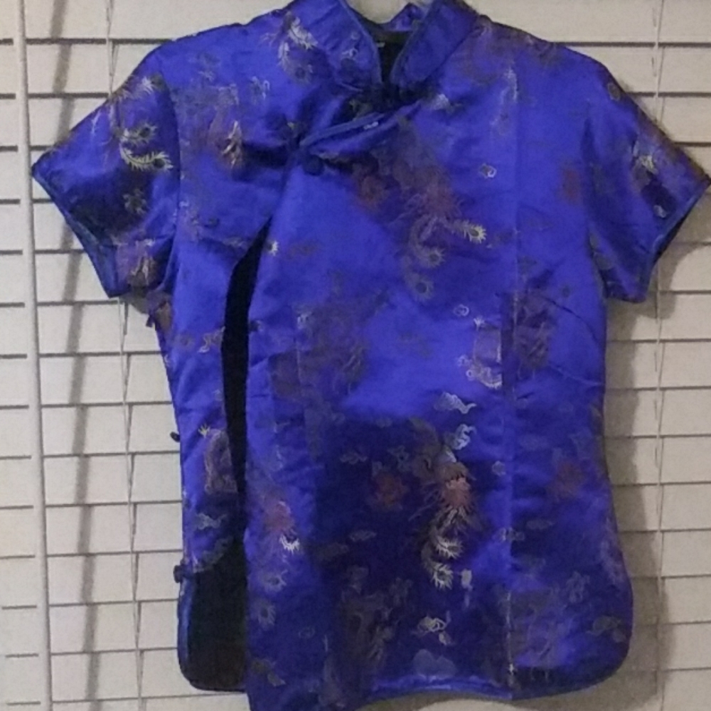 Pretty Electric Blue Asian Style Top